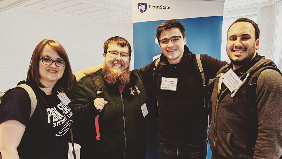 Resilient Resumes team members: Amie Croteau, Ian Morrissey, Ethan Adams and Bryan Cruz Ulloa. Austin Tucker is not pictured.